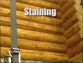  Bostic, North Carolina Log Home Staining
